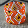 Art# K355 3+ inch. Original Kayapo Traditional Peyote stitch Beaded Bracelet from Brazil