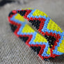 Art# K341 3.5+ inch. Original Kayapo Traditional Peyote stitch Beaded Bracelet from Brazil