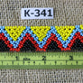 Art# K341 3.5+ inch. Original Kayapo Traditional Peyote stitch Beaded Bracelet from Brazil