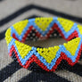 Art# K341 3.5+ inch. Original Kayapo Traditional Peyote stitch Beaded Bracelet from Brazil