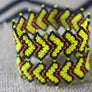 Art# K342 2.5+ inch. Original Kayapo Traditional Peyote stitch Beaded Bracelet from Brazil