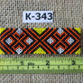 Art# K343 3+ inch. Original Kayapo Traditional Peyote stitch Beaded Bracelet from Brazil