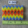 Art# K345 3+ inch. Original Kayapo Traditional Peyote stitch Beaded Bracelet from Brazil