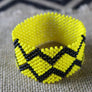 Art# K348 3+ inch. Original Kayapo Traditional Peyote stitch Beaded Bracelet from Brazil