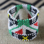 Art# K349 3 inch. Original Kayapo Traditional Peyote stitch Beaded Bracelet from Brazil
