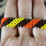 Art# K354 2.5+ inch. Original Kayapo Traditional Peyote stitch Beaded Bracelet from Brazil