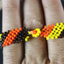 Art# K354 2.5+ inch. Original Kayapo Traditional Peyote stitch Beaded Bracelet from Brazil