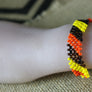 Art# K354 2.5+ inch. Original Kayapo Traditional Peyote stitch Beaded Bracelet from Brazil