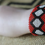 Art# K357 4 inch. Original Kayapo Traditional Peyote stitch Beaded Bracelet from Brazil