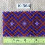 Art# K364 3.5+ inch. Original Kayapo Traditional Peyote stitch Beaded Bracelet from Brazil