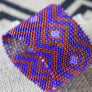 Art# K364 3.5+ inch. Original Kayapo Traditional Peyote stitch Beaded Bracelet from Brazil