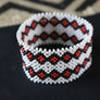 Art# K367 3+ inch. Original Kayapo Traditional Peyote stitch Beaded Bracelet from Brazil