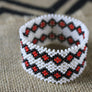 Art# K367 3+ inch. Original Kayapo Traditional Peyote stitch Beaded Bracelet from Brazil
