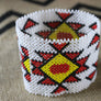 Art# K370 4+ inch. Original Kayapo Traditional Peyote stitch Beaded Bracelet from Brazil