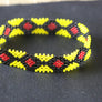 Art# K371 3.5 inch. Original Kayapo Traditional Peyote stitch Beaded Bracelet from Brazil