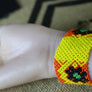 Art# K372 3.5+ inch. Original Kayapo Traditional Peyote stitch Beaded Bracelet from Brazil