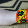 Art# K372 3.5+ inch. Original Kayapo Traditional Peyote stitch Beaded Bracelet from Brazil