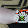 Art# 373K - 3.5 inch. Original Kayapo Traditional Peyote stitch Beaded Bracelet from Brazil