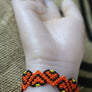 Art# K374 3+ inch. Original Kayapo Traditional Peyote stitch Beaded Bracelet from Brazil