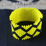 Art# K375 3+ inch. Original Kayapo Traditional Peyote stitch Beaded Bracelet from Brazil