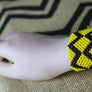 Art# K375 3+ inch. Original Kayapo Traditional Peyote stitch Beaded Bracelet from Brazil