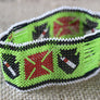 Art# K380 3+ inch. Original Kayapo Traditional Peyote stitch Beaded Bracelet from Brazil