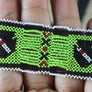 Art# K380 3+ inch. Original Kayapo Traditional Peyote stitch Beaded Bracelet from Brazil