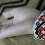Art# K382 3+ inch. Original Kayapo Traditional Peyote stitch Beaded Bracelet from Brazil