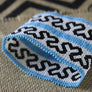 Art# K384 3.5+ inch. Original Kayapo Traditional Peyote stitch Beaded Bracelet from Brazil
