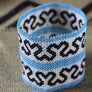 Art# K384 3.5+ inch. Original Kayapo Traditional Peyote stitch Beaded Bracelet from Brazil