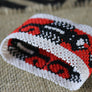 Art# K389 3.5+ inch. Original Kayapo Traditional Peyote stitch Beaded Bracelet from Brazil