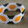 Art# K393 3+ inch. Original Kayapo Traditional Peyote stitch Beaded Bracelet from Brazil