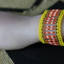 Art# K396 3.5 inch. Original Kayapo Traditional Peyote stitch Beaded Bracelet from Brazil