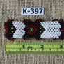 Art# K397 3 inch. Original Kayapo Traditional Peyote stitch Beaded Bracelet from Brazil