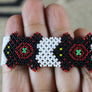 Art# K397 3 inch. Original Kayapo Traditional Peyote stitch Beaded Bracelet from Brazil