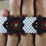 Art# K397 3 inch. Original Kayapo Traditional Peyote stitch Beaded Bracelet from Brazil