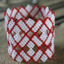 Art# K398 3.5 inch. Original Kayapo Traditional Peyote stitch Beaded Bracelet from Brazil