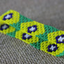 Art# K399 3.5 inch. Original Kayapo Traditional Peyote stitch Beaded Bracelet from Brazil