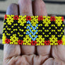 Art# K400 3 inch. Original Kayapo Traditional Peyote stitch Beaded Bracelet from Brazil