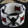 Art# K403 3+ inch. Original Kayapo Traditional Peyote stitch Beaded Bracelet from Brazil