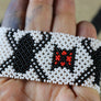 Art# K403 3+ inch. Original Kayapo Traditional Peyote stitch Beaded Bracelet from Brazil