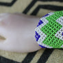 Art# K404 4 inch. Original Kayapo Traditional Peyote stitch Beaded Bracelet from Brazil