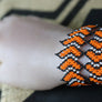 Art# K408 2.5+ inch. Original Kayapo Traditional Peyote stitch Beaded Bracelet from Brazil