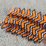 Art# K408 2.5+ inch. Original Kayapo Traditional Peyote stitch Beaded Bracelet from Brazil