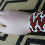 Art# K409  3+ inch. Original Kayapo Traditional Peyote stitch Beaded Bracelet from Brazil