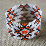 Art# K411 3+ inch. Original Kayapo Traditional Peyote stitch Beaded Bracelet from Brazil