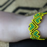 Art# K414 3.5+ inch. Original Kayapo Traditional Peyote stitch Beaded Bracelet from Brazil