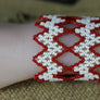 Art# K415 - 3 inch. Original Kayapo Traditional Peyote stitch Beaded Bracelet from Brazil