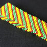 Art# K417 3+ inch. Original Kayapo Traditional Peyote stitch Beaded Bracelet from Brazil