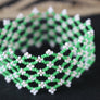 Art# K418 3+ inch. Original Kayapo Traditional Peyote stitch Beaded Bracelet from Brazil